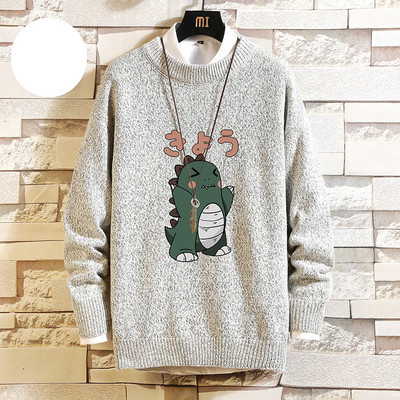 Őszi-téli pulóver széles modell színes nyomtatással