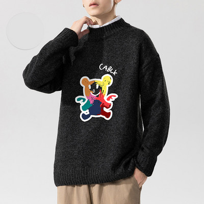 Férfi pulóver színes nyomtatással - különböző modellek