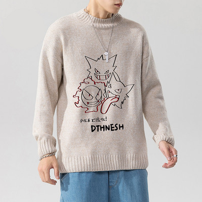 Férfi pulóver színes nyomtatással - különböző modellek