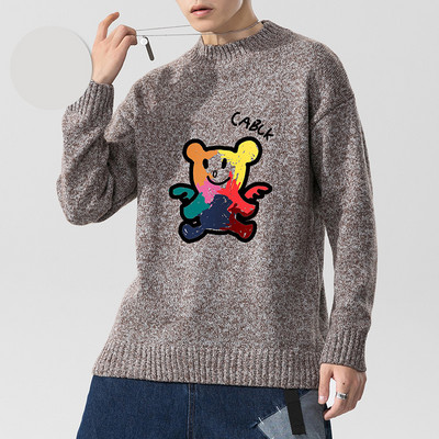 Férfi pulóver színes nyomtatással - különböző modellek