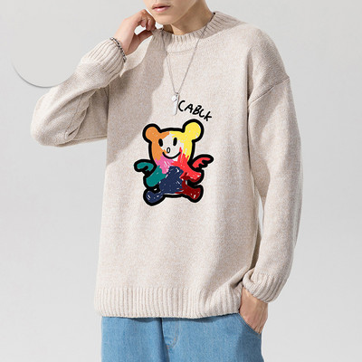 Férfi pulóver színes nyomtatással - különböző modellek