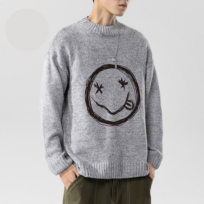 Férfi pulóver színes nyomtatással - különböző modellek