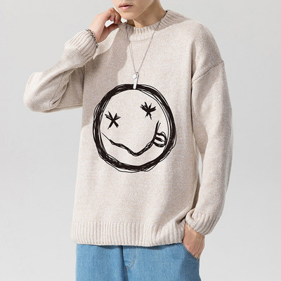 Férfi pulóver színes nyomtatással - különböző modellek