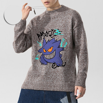 Férfi pulóver színes nyomtatással - különböző modellek