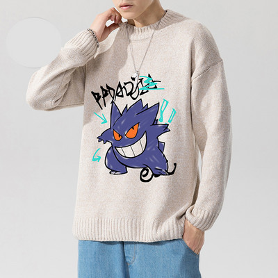 Férfi pulóver színes nyomtatással - különböző modellek