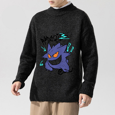 Férfi pulóver színes nyomtatással - különböző modellek