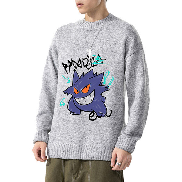 Férfi pulóver színes nyomtatással - különböző modellek