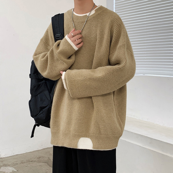 Gratis model muškog jednobojnog džempera