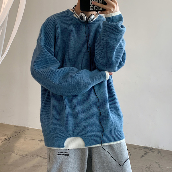 Gratis model muškog jednobojnog džempera