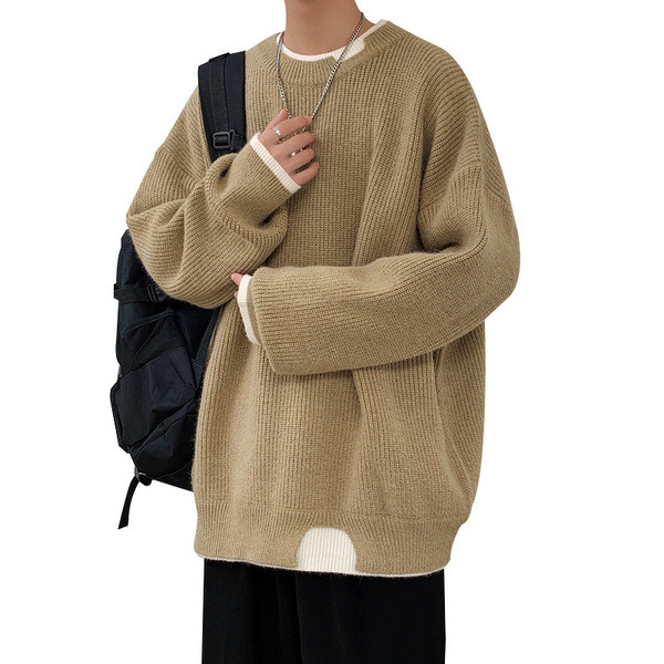 Gratis model muškog jednobojnog džempera