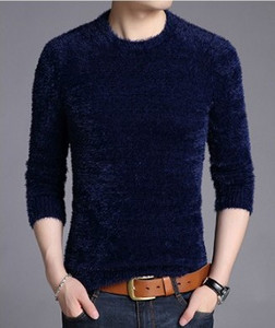Új modell férfi plüss pulóver V-nyakkal