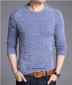 Új modell férfi plüss pulóver V-nyakkal