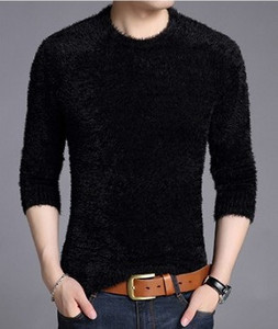 Új modell férfi plüss pulóver V-nyakkal