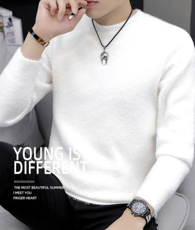 Új modell férfi plüss pulóver V-nyakkal