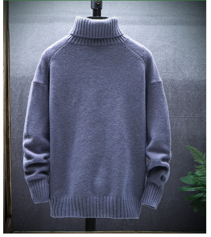 Férfi kötött pulóver pólógallérral