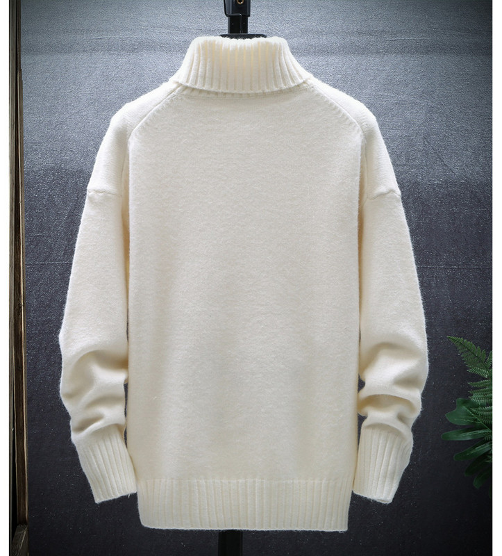 Férfi kötött pulóver pólógallérral