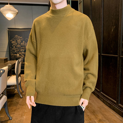 Muški casual džemper s ovalnim izrezom i vezom - više modela