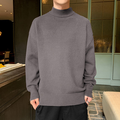 Muški casual džemper s ovalnim izrezom i vezom - više modela