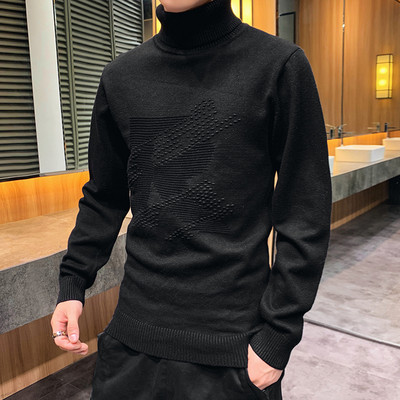 Muški casual džemper s ovalnim izrezom i vezom - više modela