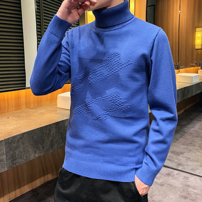 Muški casual džemper s ovalnim izrezom i vezom - više modela