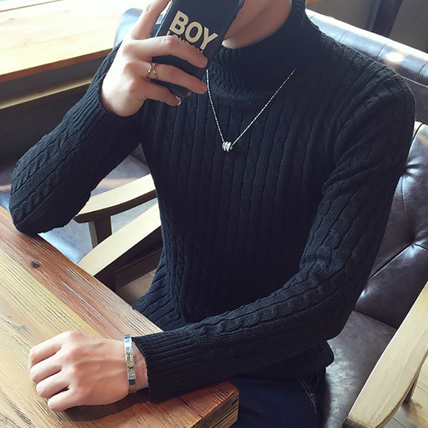 Zimski muški džemper s polo kragnom