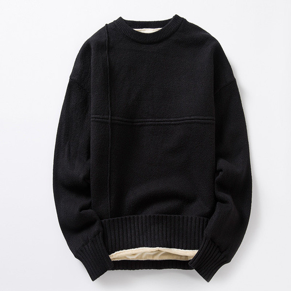 Ανδρικό πουλόβερ με οβάλ λαιμόκοψη