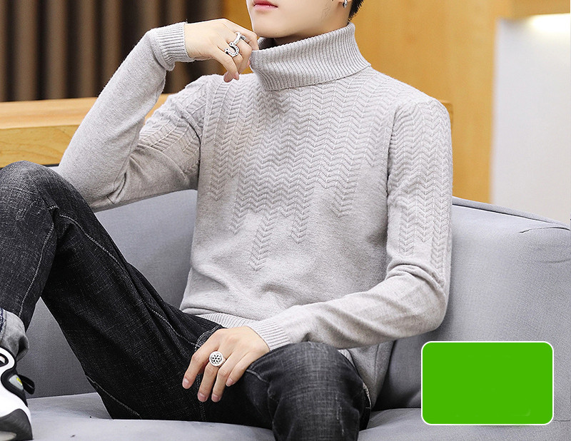 Férfi pulóver magas gallérral - több modell