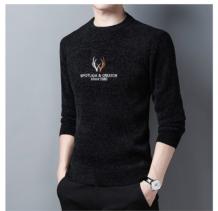 Férfi gyapjú pulóver hímzéssel - több modell