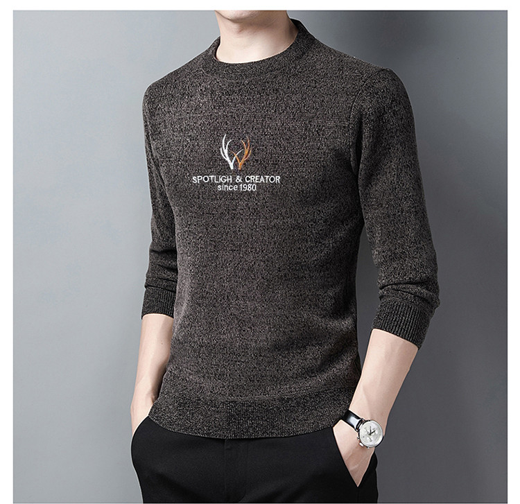 Férfi gyapjú pulóver hímzéssel - több modell