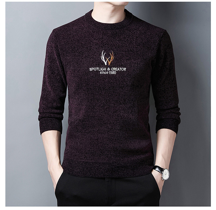 Férfi gyapjú pulóver hímzéssel - több modell