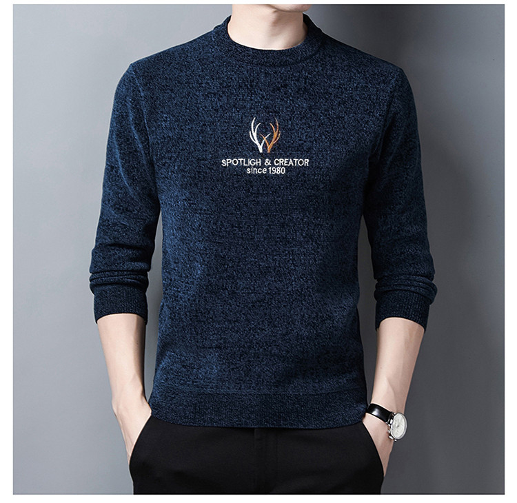 Férfi gyapjú pulóver hímzéssel - több modell