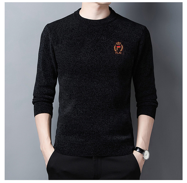 Férfi gyapjú pulóver hímzéssel - több modell