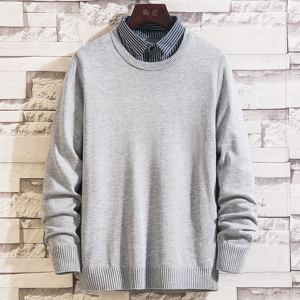 Alkalmi férfi pulóver ovális nyakkivágással - többféle modell