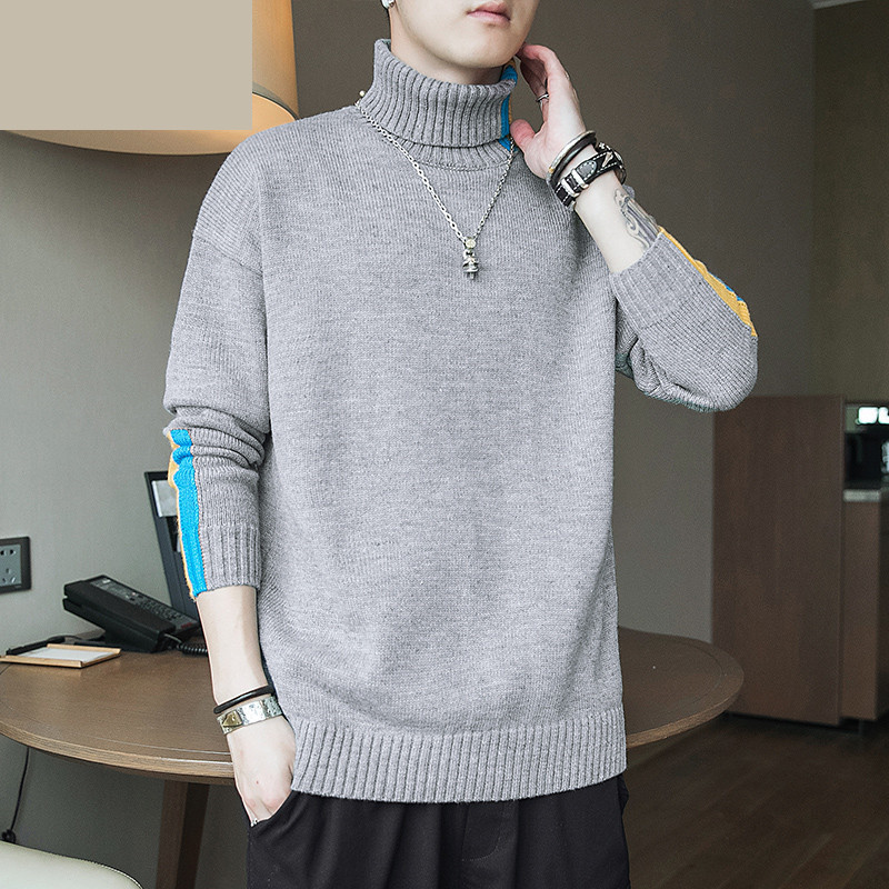 Kötött alkalmi pulóver pólógallérral