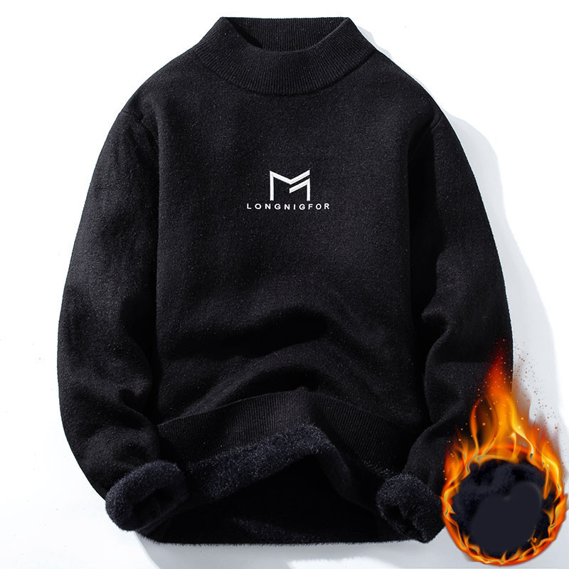 Debeli muški pulover s toplom postavom