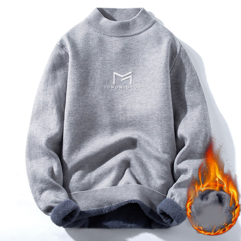 Debeli muški pulover s toplom postavom