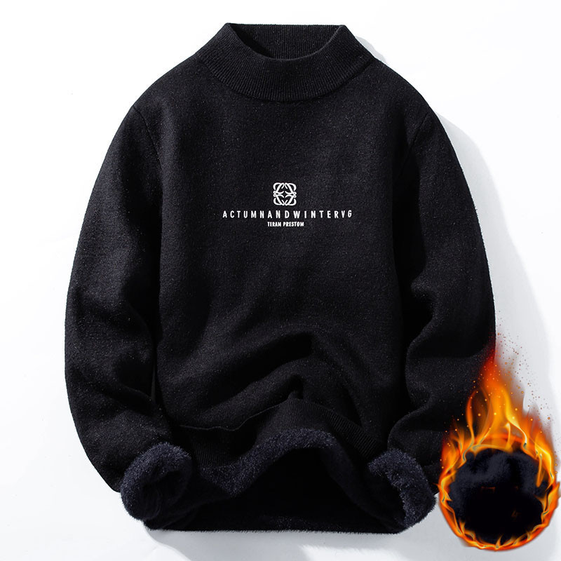 Debeli muški pulover s toplom postavom