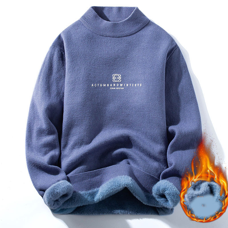 Debeli muški pulover s toplom postavom