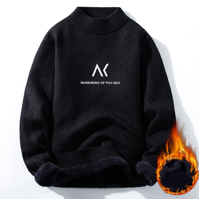 Debeli muški pulover s toplom postavom