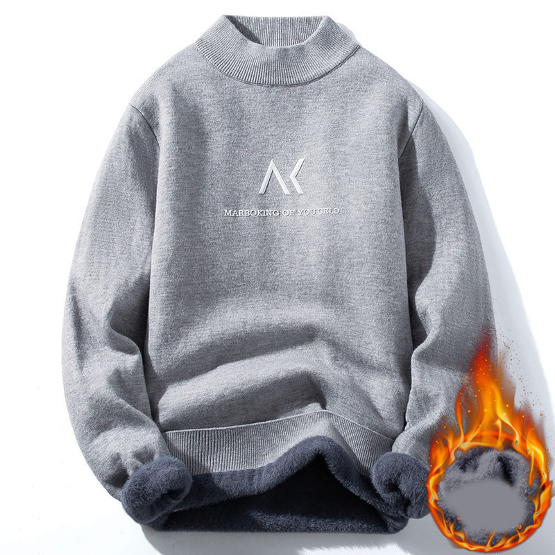 Debeli muški pulover s toplom postavom