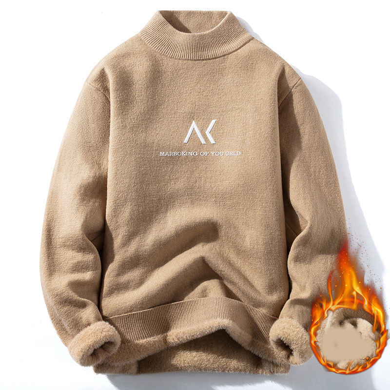 Debeli muški pulover s toplom postavom
