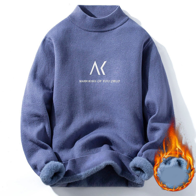 Debeli muški pulover s toplom postavom