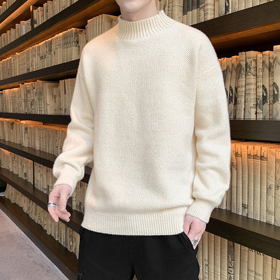 Vastag férfi téli pulóver polo gallérral - többféle modell