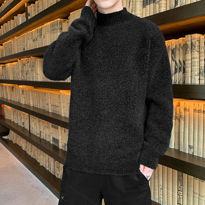 Vastag férfi téli pulóver polo gallérral - többféle modell