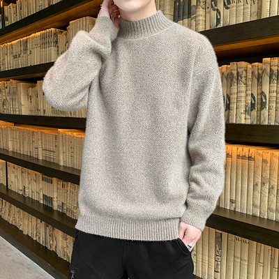 Vastag férfi téli pulóver polo gallérral - többféle modell