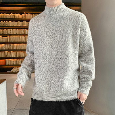 Vastag férfi téli pulóver polo gallérral - többféle modell