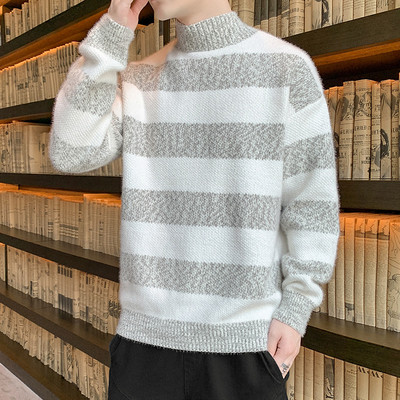 Vastag férfi téli pulóver polo gallérral - többféle modell