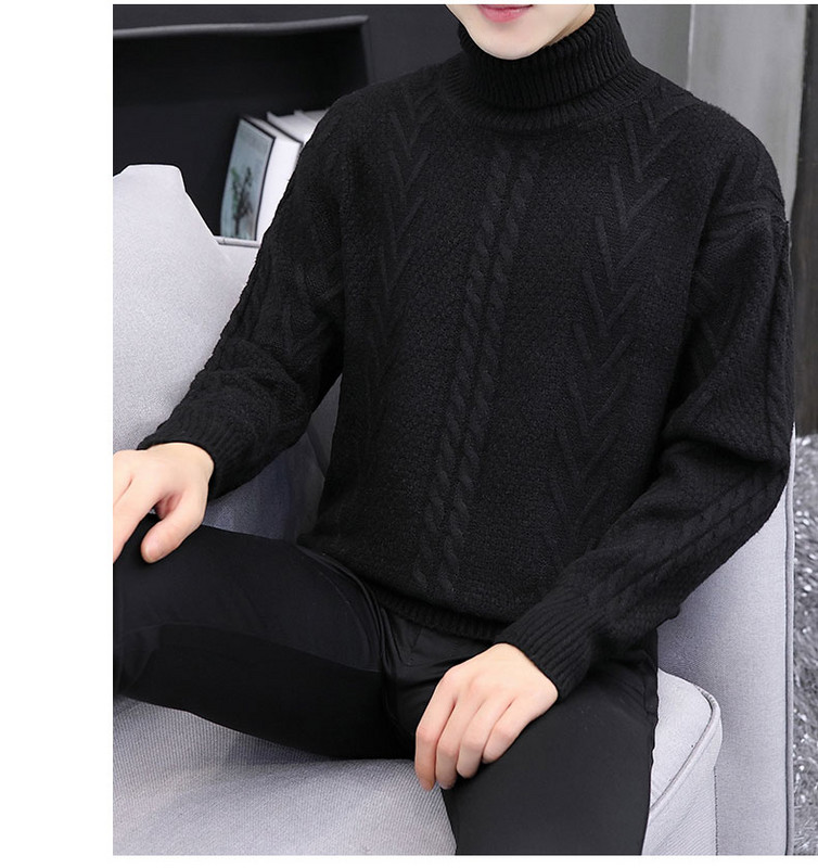 Ανδρικό πλεκτό πουλόβερ με γιακά