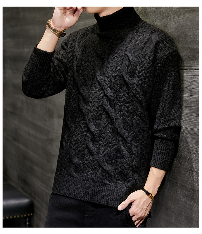 Vastag pulóver pólógallérral