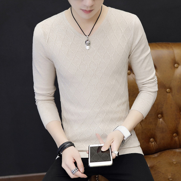 Novi model muškog zimskog džempera sa V izrezom